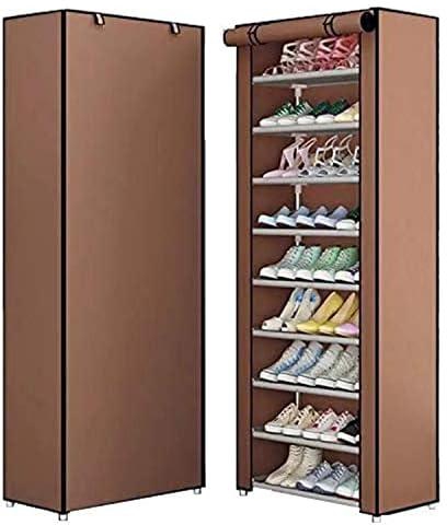 Canvas Shoe Cabinet, Brown
