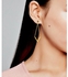 Aiwanto Elegant V Long Chain Dangle Drop Ear Beads Stud Earrings for Women Girls Ladies Accessories Gift