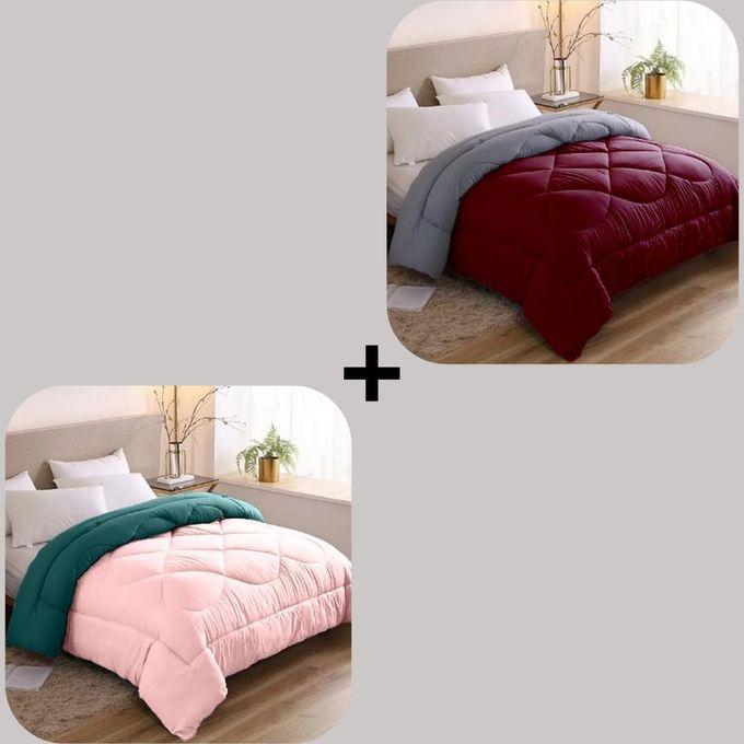 Line Sleep Set Of 2 Double Face Microfiber Comforters For Unparalleled Warmth And Comfort On Cold Nights