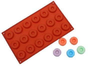 Silicone Circle Cake Mould Red/Blue/Green 29.4x17.1x1.3centimeter
