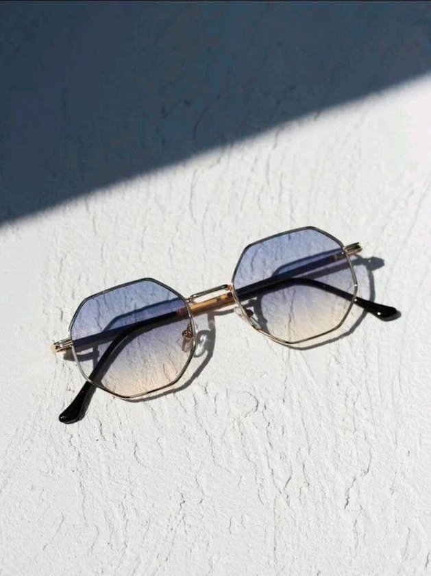 SHEIN SHEIN-Polygon Frame Sunglasses-2822
