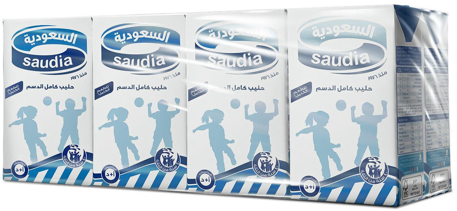 Saudia long life full fat milk 125 ml &times;8