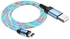 Hoco U90 USB to Lightning Cable - 1 Meter - Blue