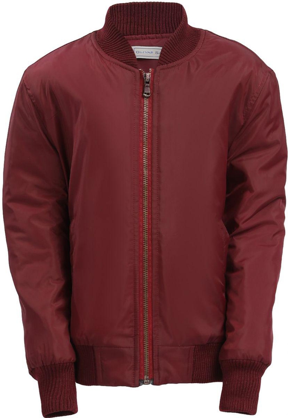 Oliver Sand Waterproof Side Pockets Zip Up Bomber Jacket For Men - Brick Red