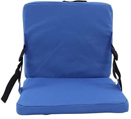 Indoor Outdoor Folding Chair Cushion, Portable Seat Back Cushion, Lightweight Padded Seat with Handle Design Adjustable Buckle for Outing Travelling Hiking Fishing Park Beach