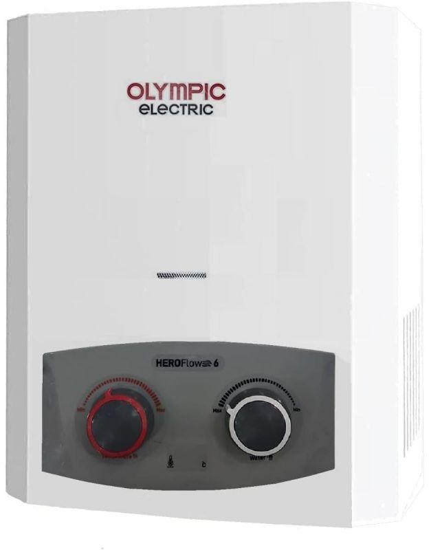 Olympic Electric Gas Water Heater Digital 6 Liter Without a Chimney White 945105585