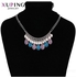 Xuping Necklace Fashion Ladies crystal Necklace-Platinum