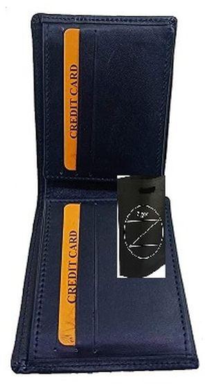 محفظة للرجال جلد طبيعي - اسود - محفظة جيب + حقيبة زيجور المميزة