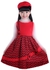 Red Wool Casual Dress For Girls