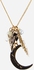 ZISKA Metal Necklace Crescent Pendant - Gold