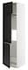 METOD High cab f fridge/freezer w 3 doors, white/Lerhyttan black stained, 60x60x220 cm - IKEA