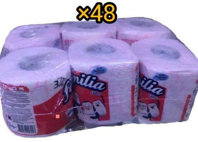 Familia Ultra Red Tissue Paper Roll - 48 Rolls