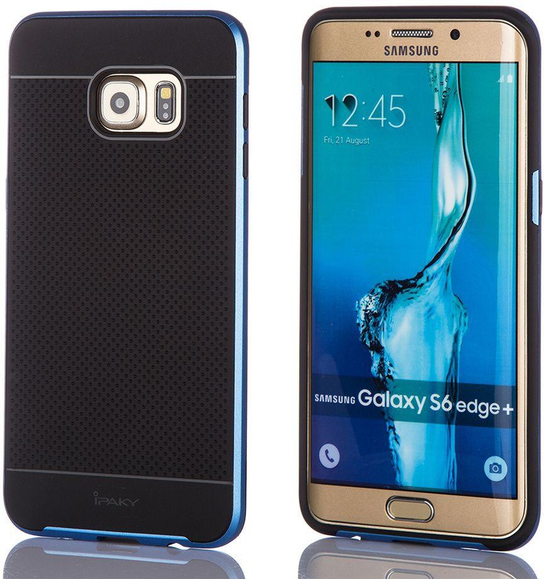 iPaky Hybrid case and Screen Protector for Samsung Galaxy S6 Edge Plus G928 – Blue