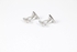 Stainless Steel Triangle Gents' Cuff Links - Silver and Black (SIL40)