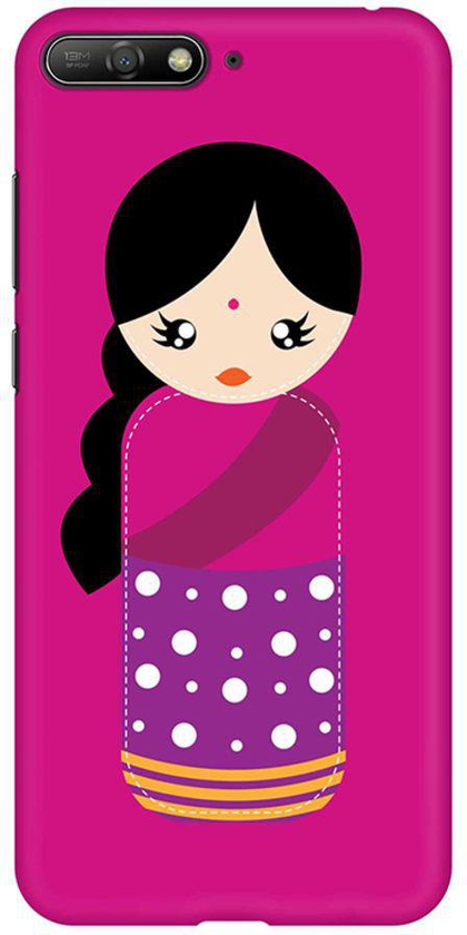 Matte Finish Slim Snap Basic Case Cover For Huawei Y6 (2018) Indian Doll