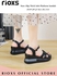 Women's Summer Fashion Wedge Sandals Non-Slip Platform Thick Soft Sole Sandals Open Round Toe Ankle Strap Sandals