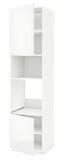 METOD Hi cb f oven/micro w 2 drs/shelves, white/Ringhult white, 60x60x240 cm - IKEA