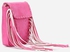 Genuine Fringed Small Cross Bag - Pink