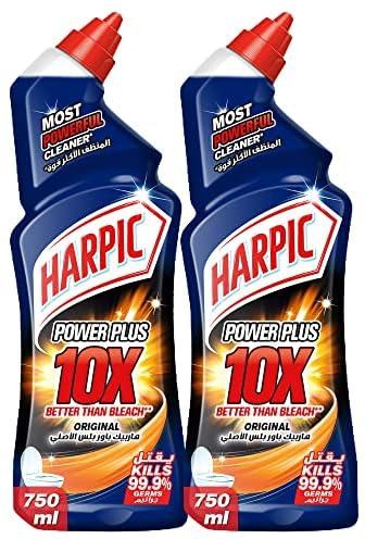 Harpic Original Power Plus 10X Most Powerful Toilet Cleaner, 750ml (Pack of 2)