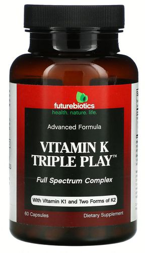 FutureBiotics‏, Vitamin K Triple Play، 60 كبسولة