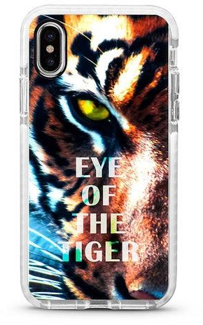 غطاء حماية واق لهاتف أبل آيفون XS ماكس طبعة كاملة بتصميم بعبارة ’Eye Of The Tiger’