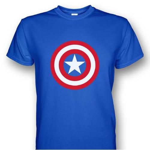 Captain America Print T-Shirt