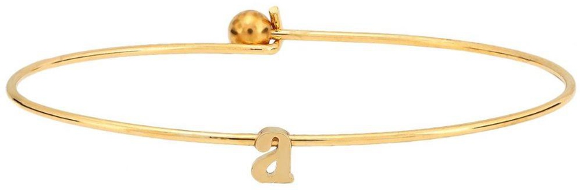 Saucy Women's Stainless Steel Letter a Style Bangle Bracelet