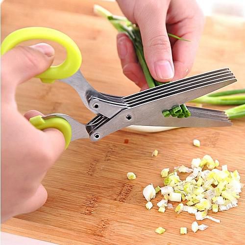 Generic Stainless Steel Herb Scissors With 5 Blades Multi-layer Kitchen  Cutter Shears price from jumia in Nigeria - Yaoota!