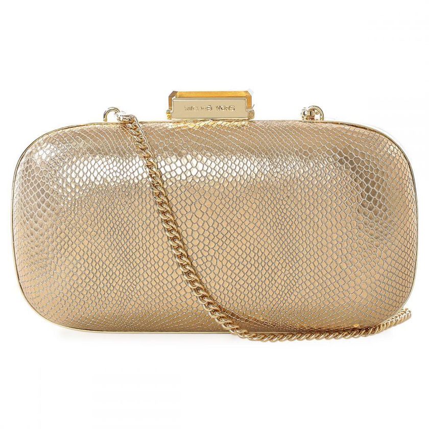 مايكل كورس حقيبة جلد للنساء , ذهبي - حقيبة يد صغيرة كلاتش - 30H5GBXC5E-740