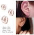 3 Pairs Of Hoop Earrings Set