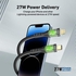 Promate TransLine-Ci 27W Power Delivery USB-C To Lightning Transparent Cable, 1.2m, Black, 1YR WRTY