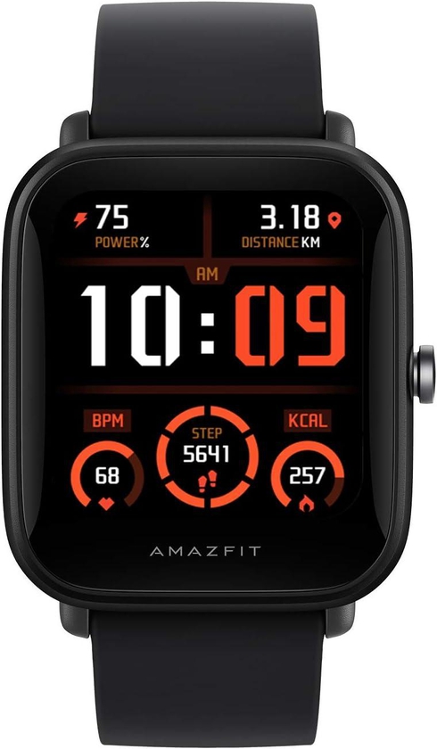 Amazfit Bip U Pro NYSE Listed Smart Watch with SpO2, Built-in GPS, Built-in Alexa, Sleep, Stress Monitor, 1.43"(36cm) Color Display (Black)