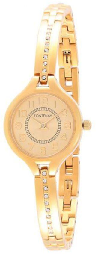 Fontenay Paris - casual women&#39;s Gold Analog Stainless Steel watch - 334QWJJMJ