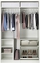 PAX Wardrobe, white Hokksund, high-gloss light grey, 150x66x236 cm