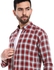 Pavone Plaid Pattern Long Sleeves Cotton Shirt - Red, Grey & Black