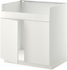 METOD Base cab f HAVSEN double bowl sink - white/Veddinge white 80x60 cm