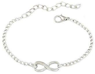 Bluelans Metal Infinite Infinity Sign Bracelet Bracelets (Silver)