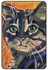 Protective Flip Case Cover For Samsung Galaxy Tab S6 Lite - Cat Paint Art Multicolour