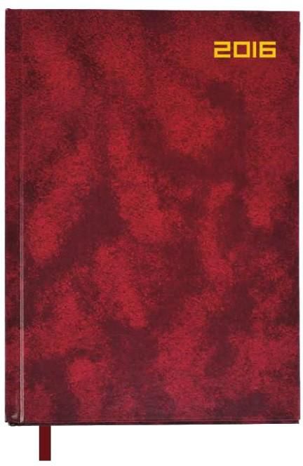 2016 Diary PVC, A4 1Day/Page, Maroon
