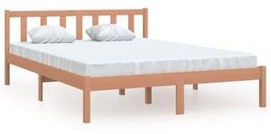vidaXL Bed Frame Honey Brown Solid Pinewood 120x200 cm