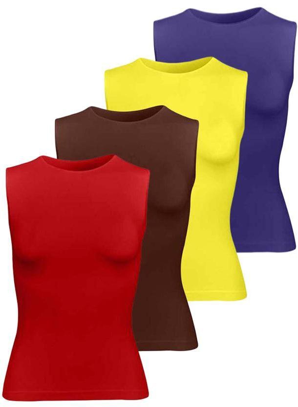 Silvy Set Of 4Tanks Tops For Women - Multicolor, X-Large