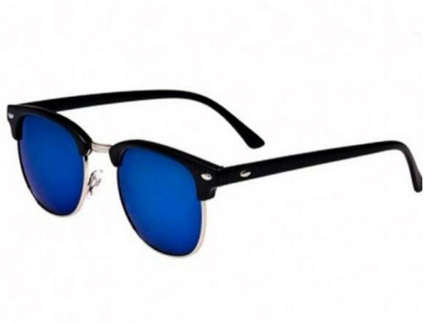 نظارات شمسية للجنسين لون ذهبي وازرق‫(3016)