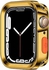 Rugged Case Compatible with iWatch Series 9/8/7 41mm Series 6/SE/5/4 40mm, Soft TPU Shockproof Anti-Drop Protective Cover for iWatch (Gold)