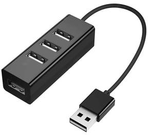 Aptek 4 Port Mini Portable USB 2.0 Hub Black, DGH-444