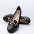 Lolo Fashion Smooth Croc Female Flat Shoe - Black