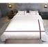 Bed N Home Decorative Duvet Cover Set, Plain, White, Maroon Cross Design