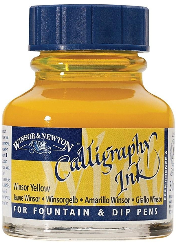 Winsor & Newton Calligraphy Ink - 30ml (Winsor Yellow)