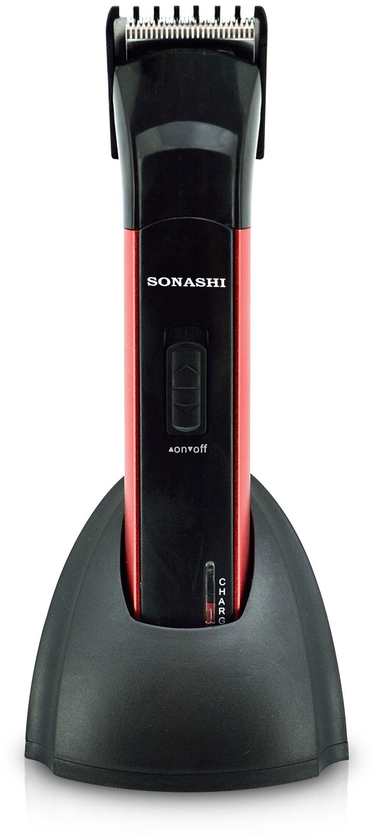 Sonashi SHC-1030 Rechargeable Hair Clipper, 50Mnts Working Time Black & Red