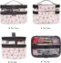 Makeup Bags Double layer Travel Cosmetic Cases Make up Organizer Toiletry Bags (Pink)