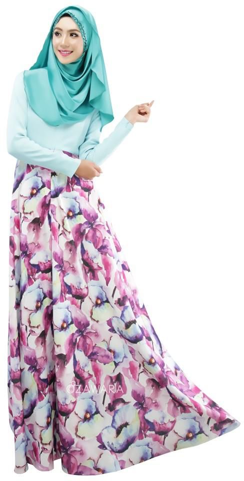 LeBelle18 Floral Long Sleeve Maxi Modest Dress - 3 Sizes (3 Colors)